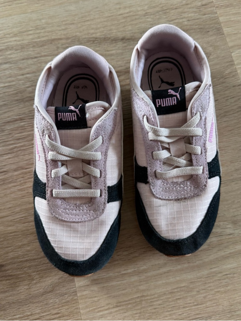 Puma Pink and Black Casual Lace-Up Sneakers